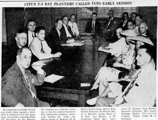 City's V-J Day Planners